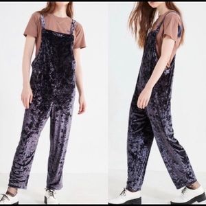 Urban Outfitters Shapeless Velvet Overall M NEW
